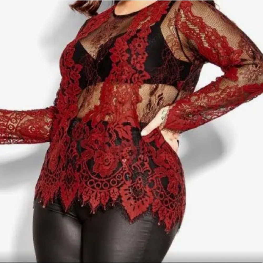 City Chic lace top